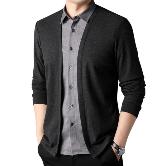 2-in-1 shirt and cardigan