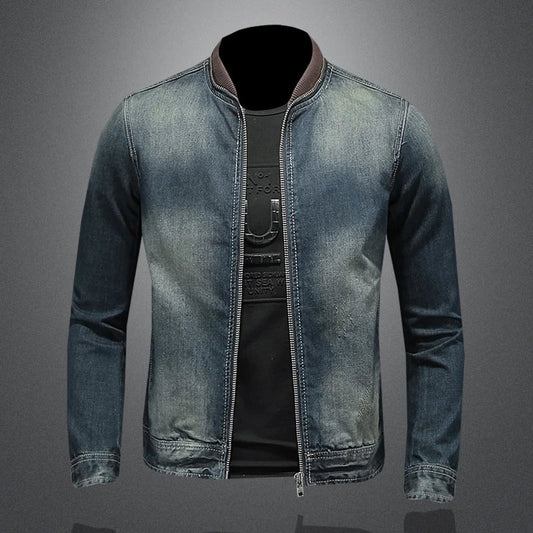 Elegant Denim Zip Jacket