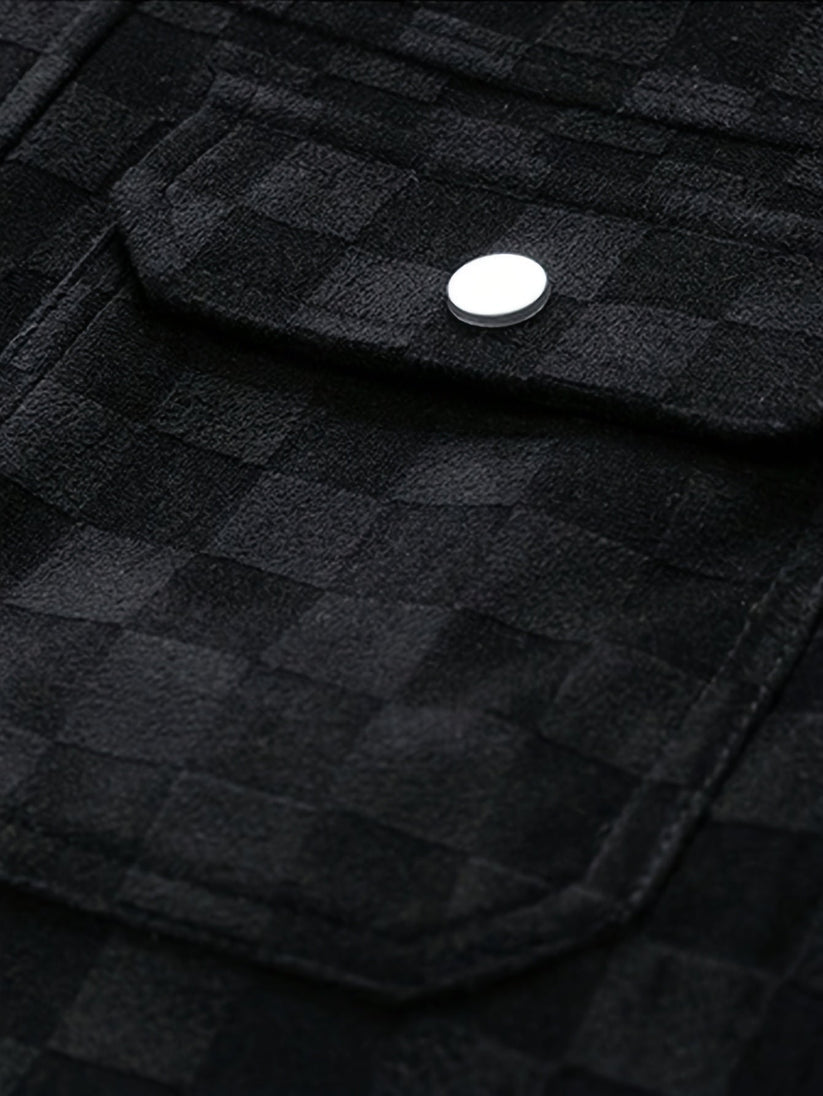 Checkered Suede Jacket
