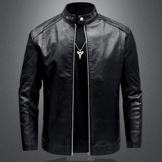 Elegant Men's Biker Leather Jacket