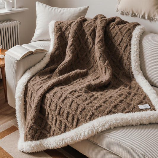 Doppelfleece Kuscheldecke – dick & warm