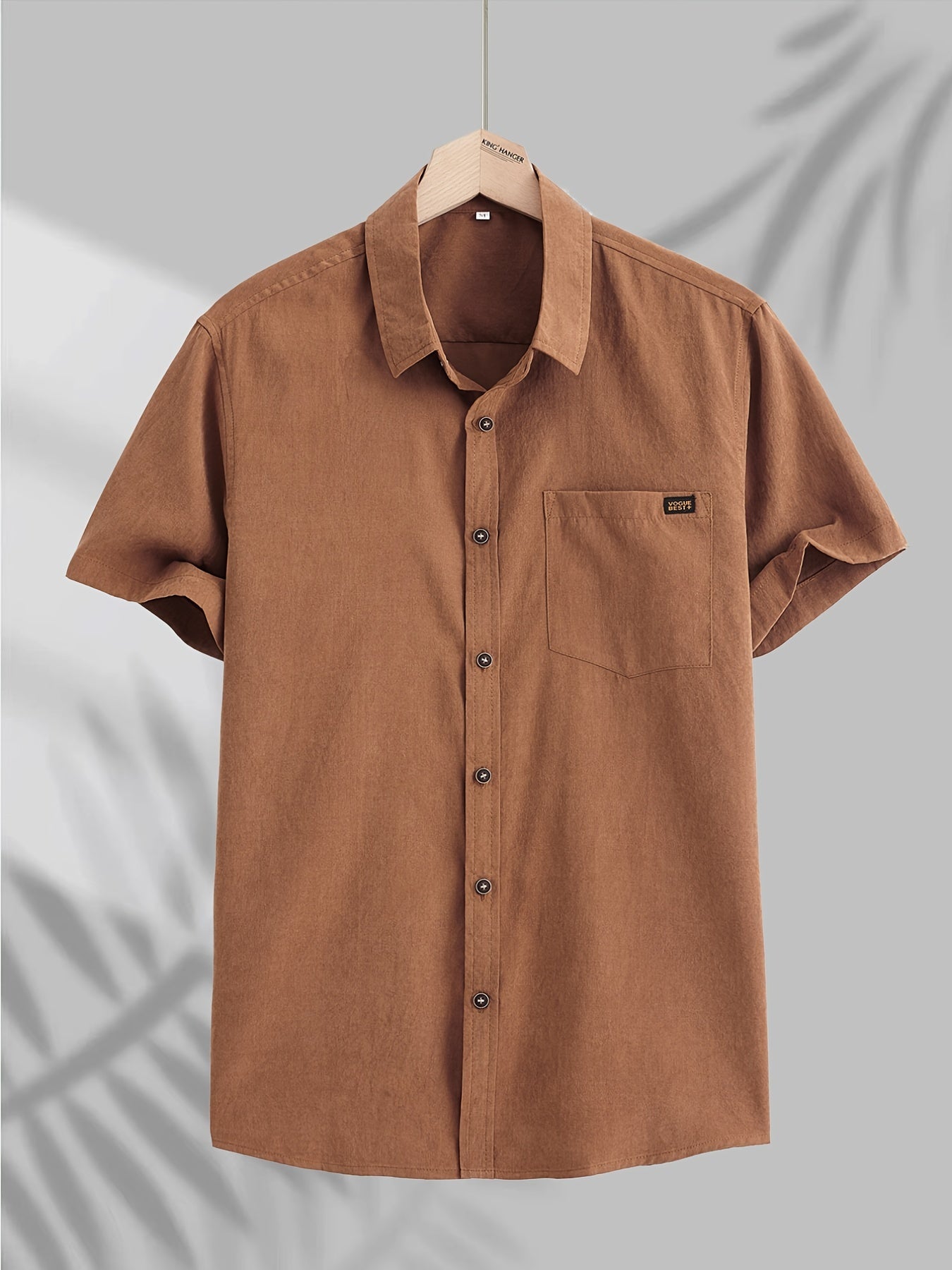 Casual Short Sleeved Cotton Shirt