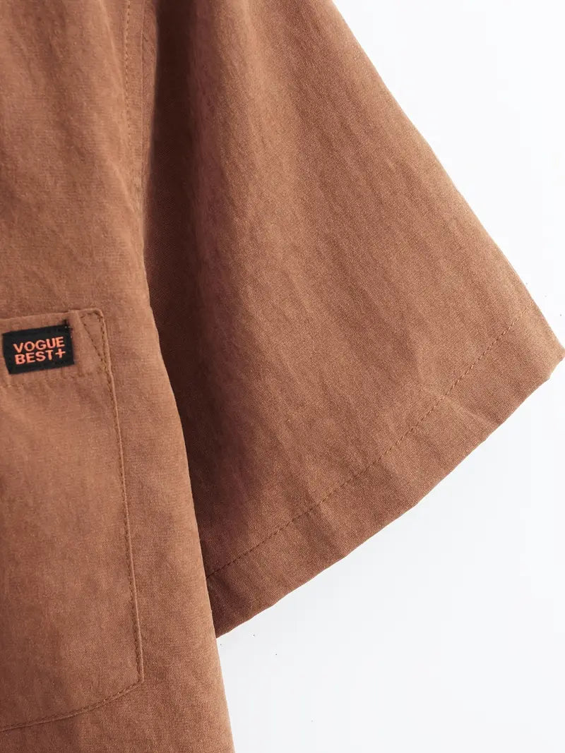 Casual Short Sleeved Cotton Shirt