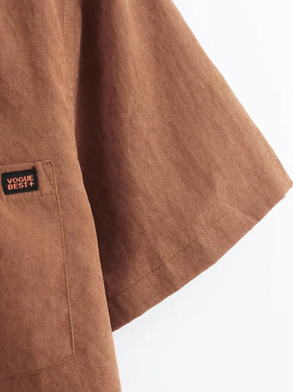 Casual Short Sleeved Cotton Shirt