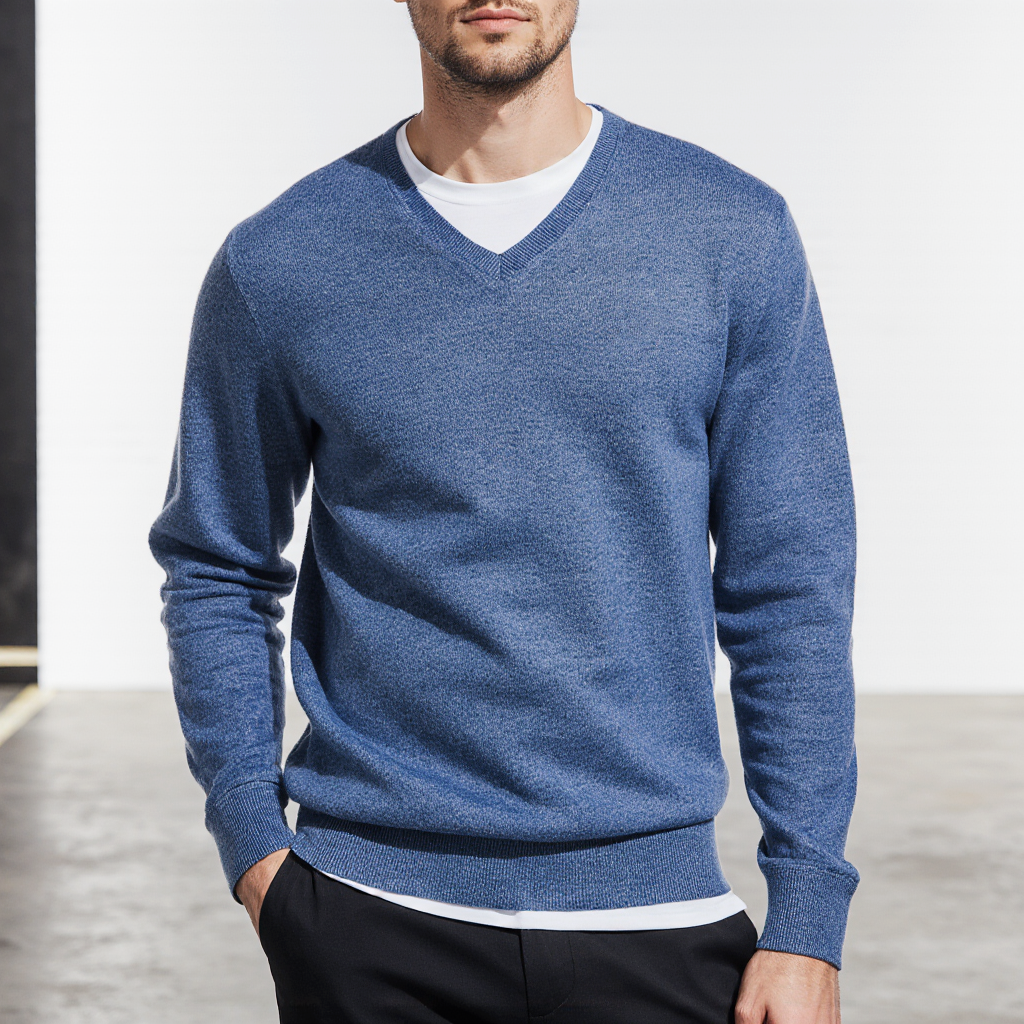 Merino Wool V-Neck Pullover