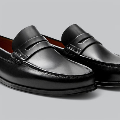 Chic Leather Penny Loafers