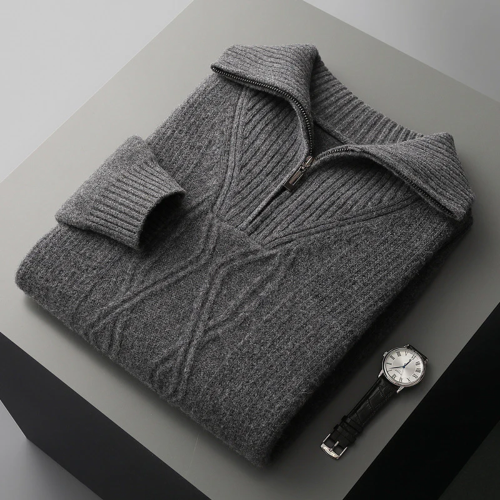 Taranto Merino Wool Zip Sweater
