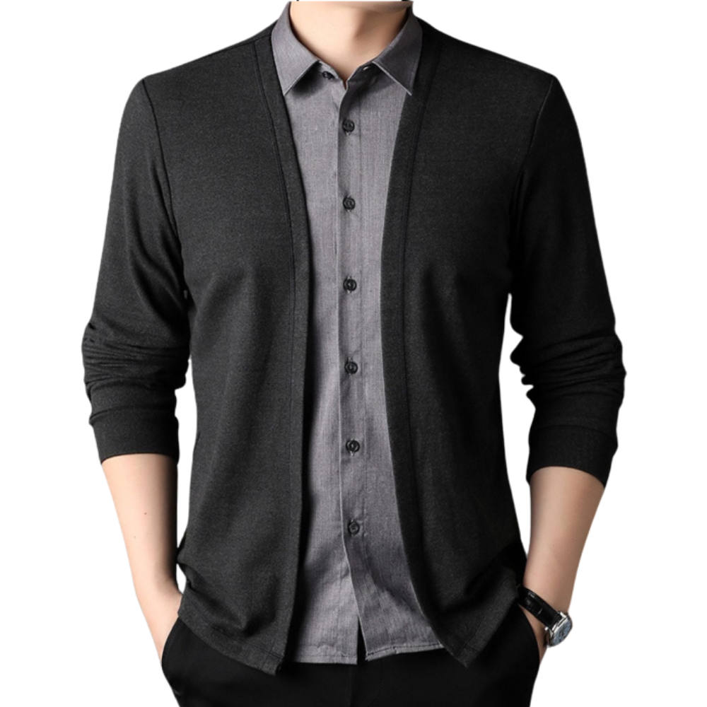 2-in-1 shirt and cardigan