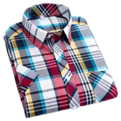 Cotton Short Sleeved Checkered Shirt