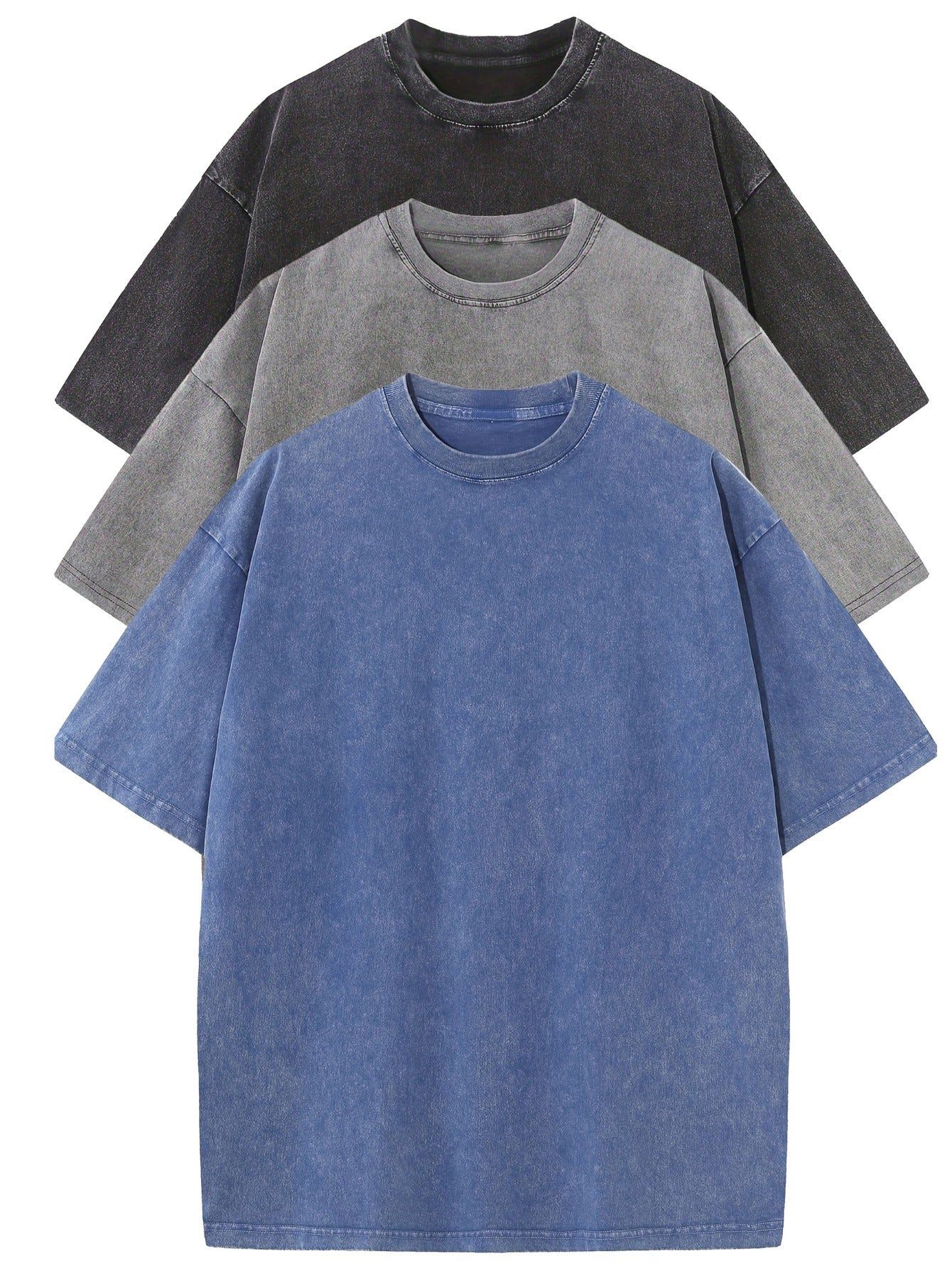 Casual Cotton Oversized Tee Set - 3-Pack