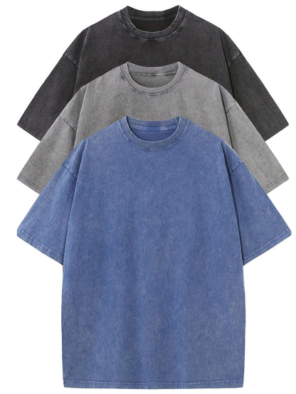 Casual Cotton Oversized Tee Set - 3-Pack
