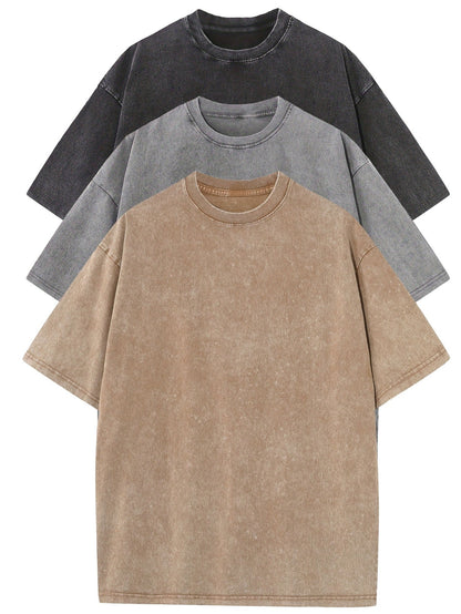 Casual Cotton Oversized Tee Set - 3-Pack