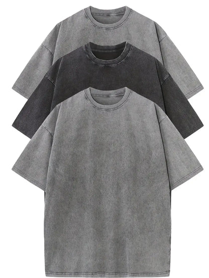 Casual Cotton Oversized Tee Set - 3-Pack