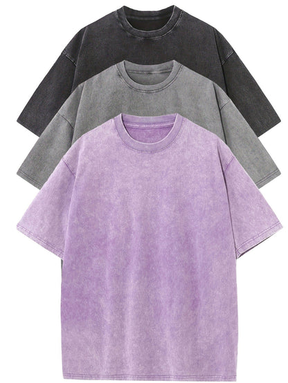 Casual Cotton Oversized Tee Set - 3-Pack
