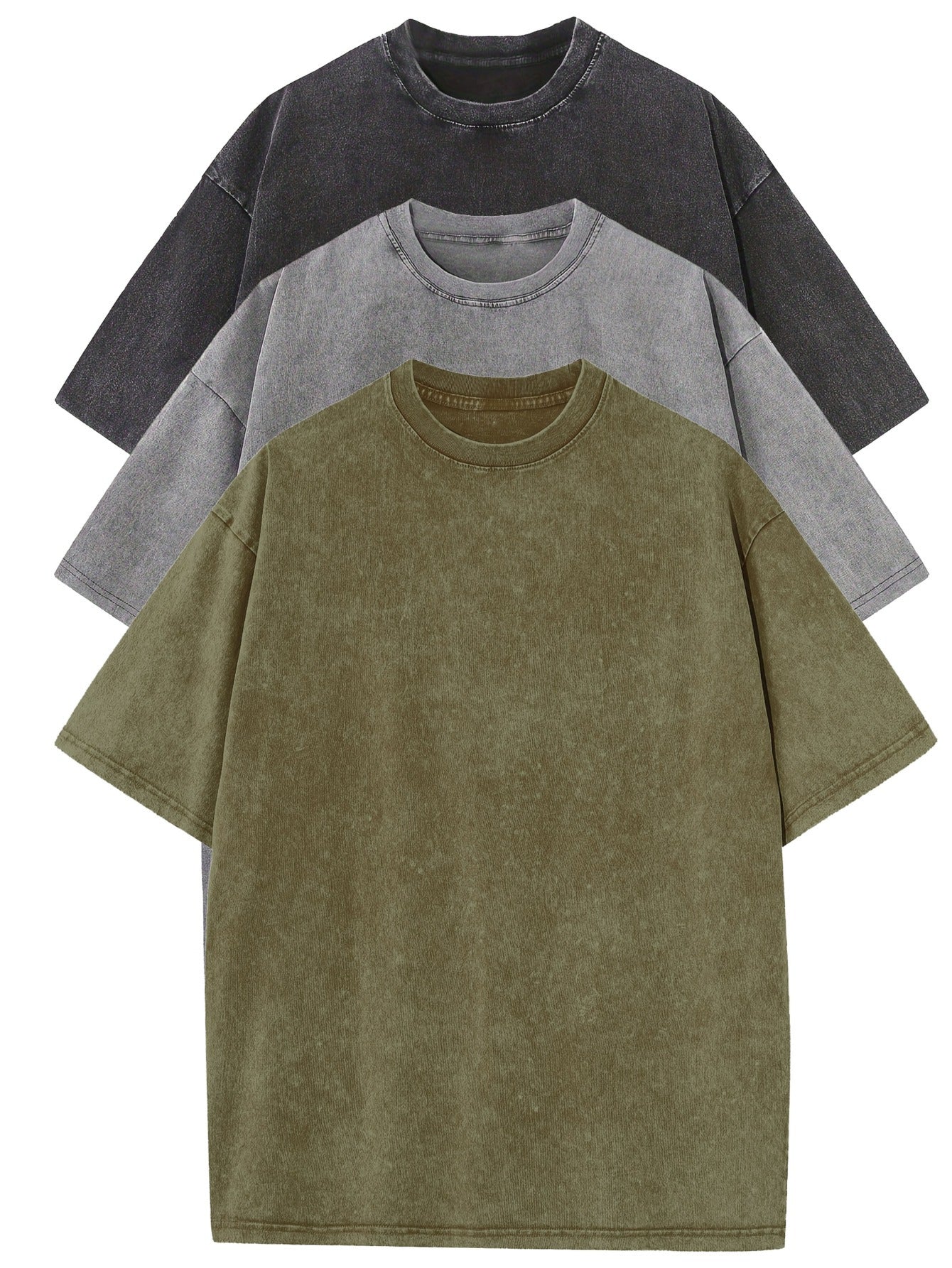 Casual Cotton Oversized Tee Set - 3-Pack