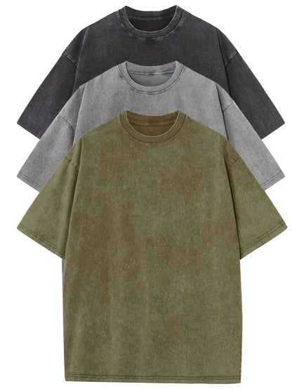 Casual Cotton Oversized Tee Set - 3-Pack
