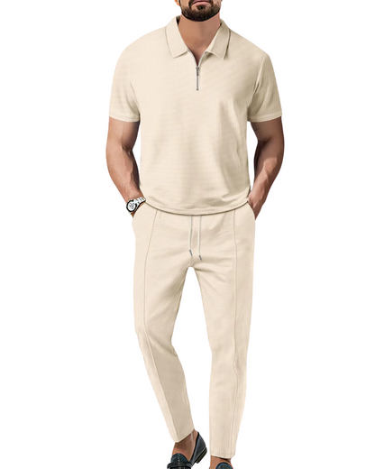 2 Piece Zip Polo Set