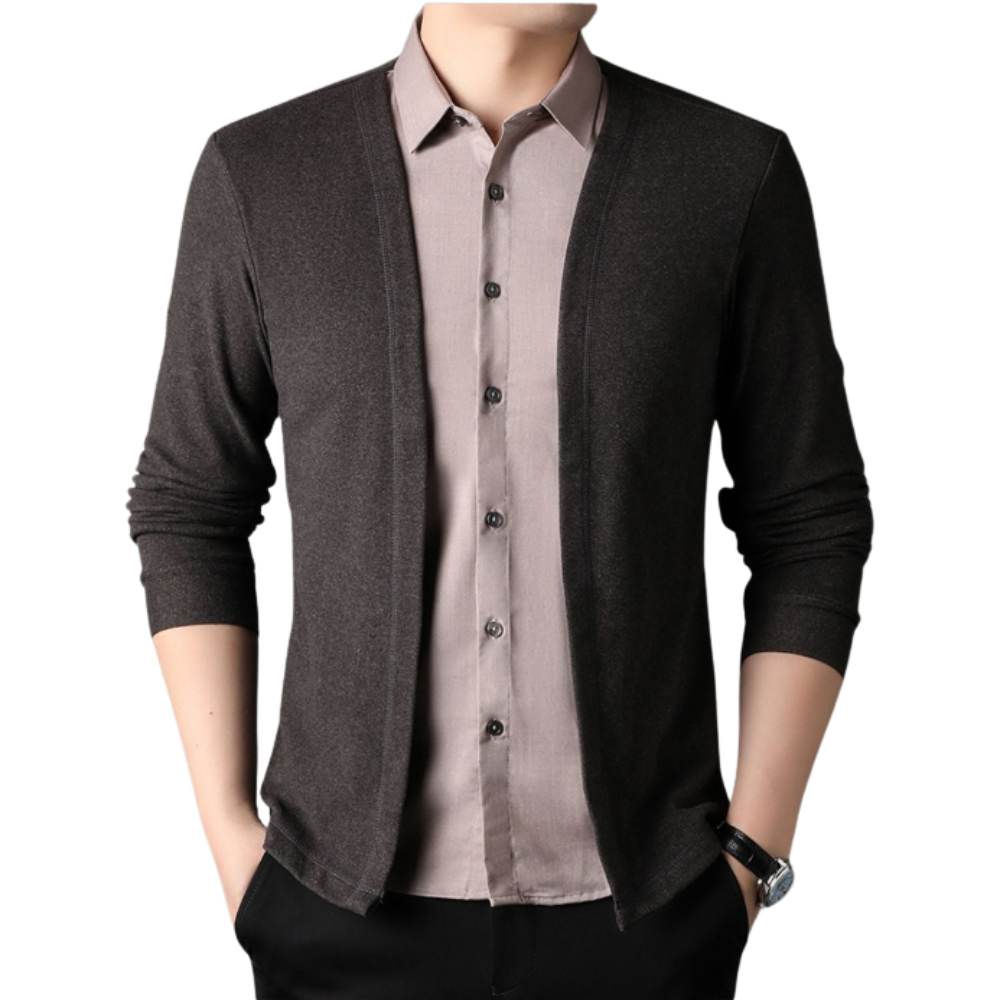 2-in-1 shirt and cardigan