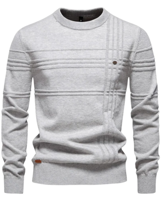 Men's Sweater With Checkered Design