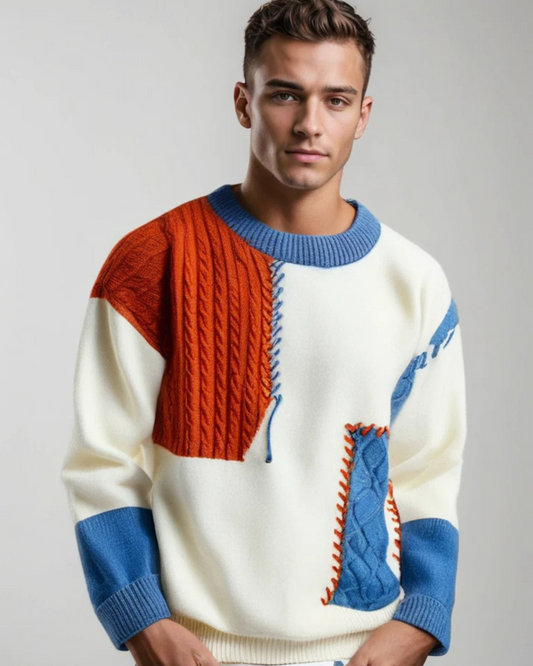 Amadeo Patchwork Pullover