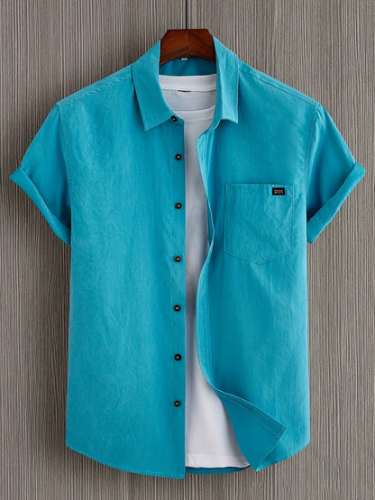 Casual Short Sleeved Cotton Shirt