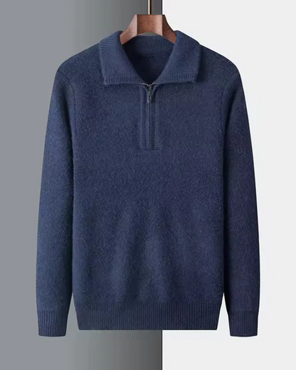 Gstaad Cashmere Quarter Zip Sweater