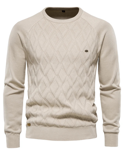 Men's Sweater With Checkered Design V2