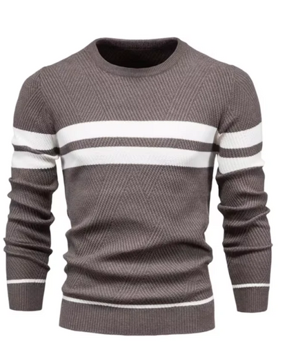 Stylish Men's Sweater With Stripes