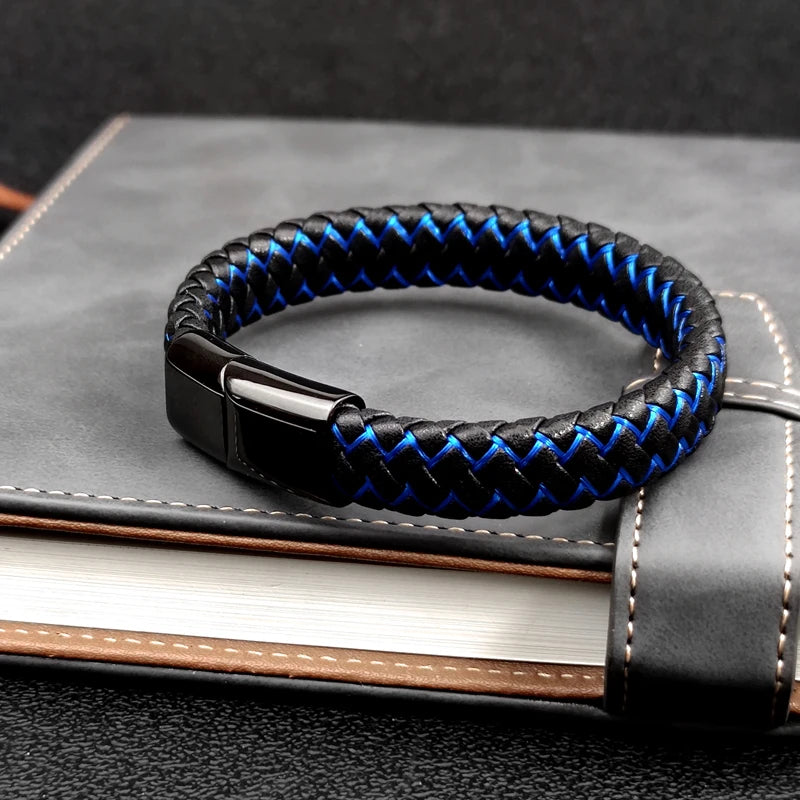 Leather Braided Men's Bracelet