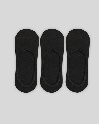 3 Pair of Invisible Loafer Socks - Black