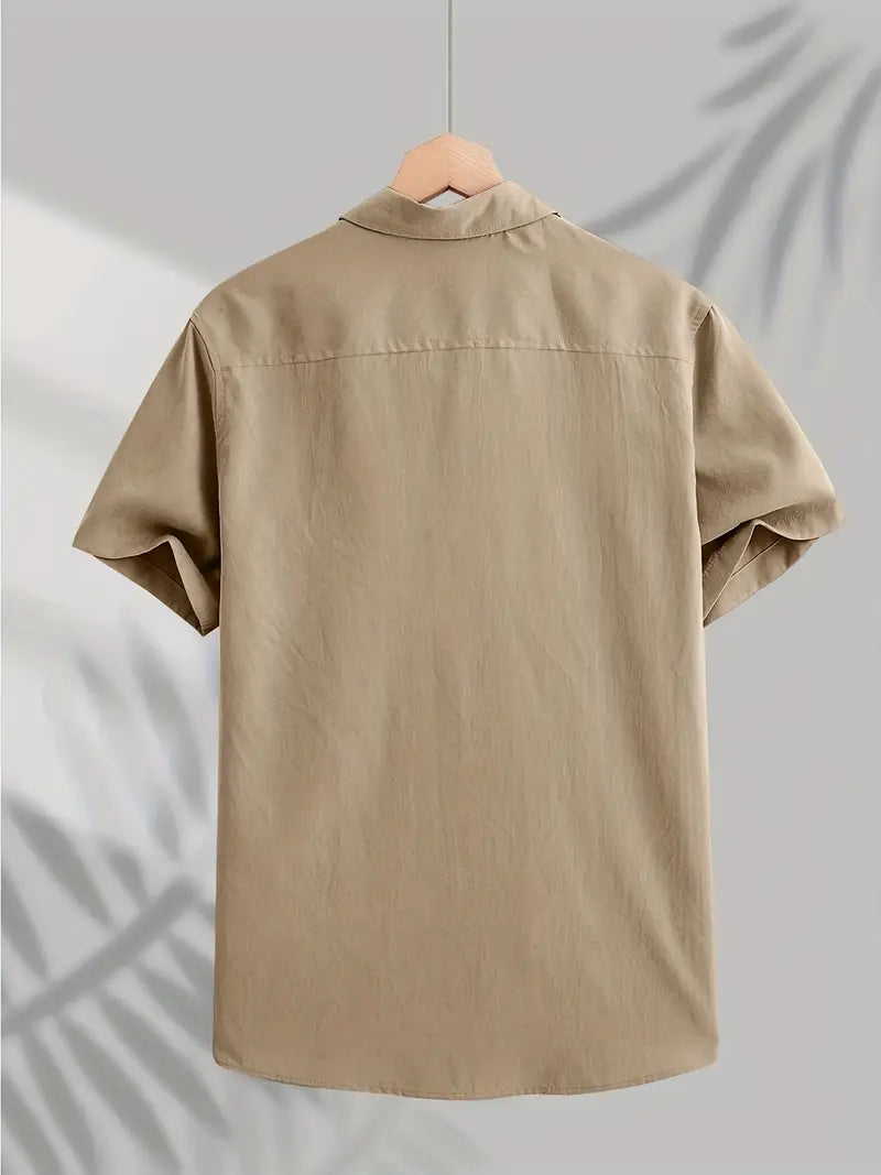 Casual Short Sleeved Cotton Shirt
