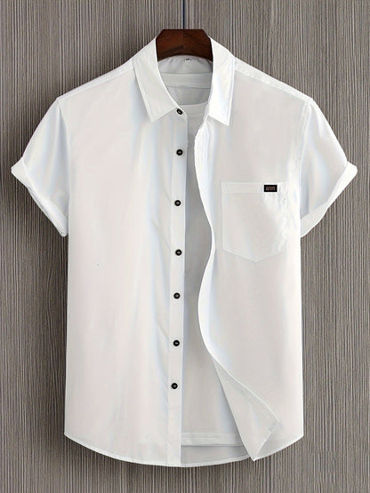 Casual Short Sleeved Cotton Shirt