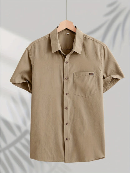 Casual Short Sleeved Cotton Shirt