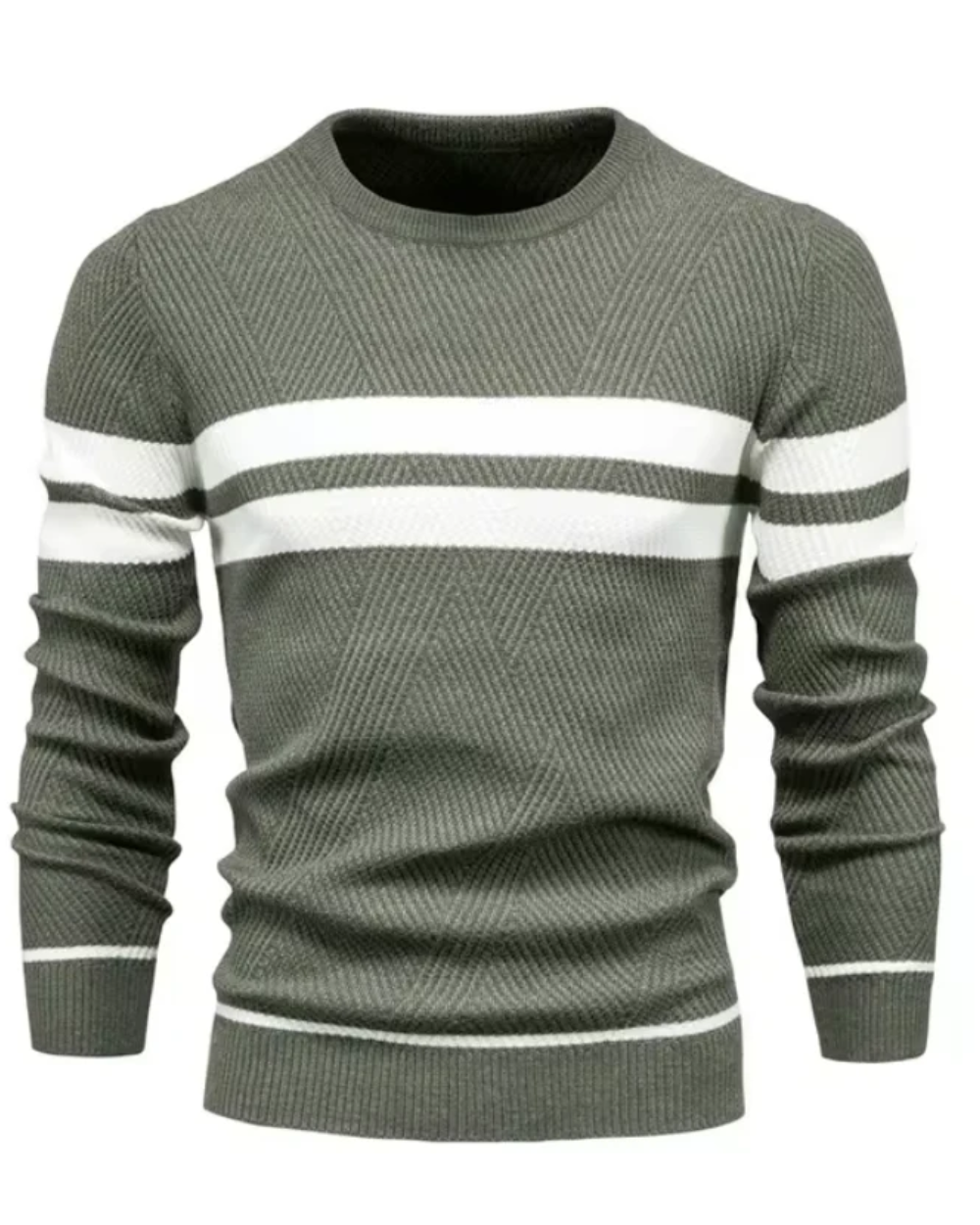 Stylish Men's Sweater With Stripes