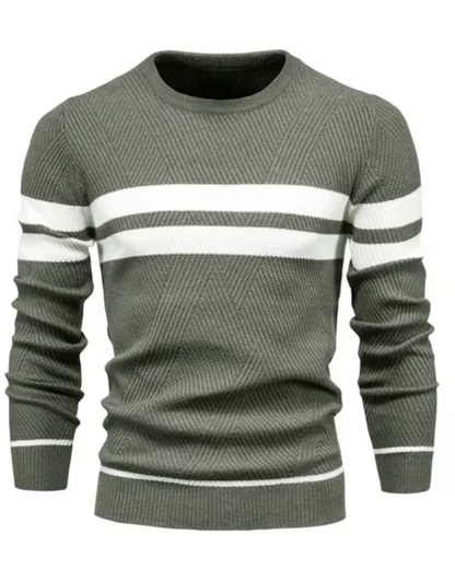 Stylish Men's Sweater With Stripes