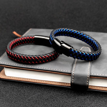 Leather Braided Men's Bracelet