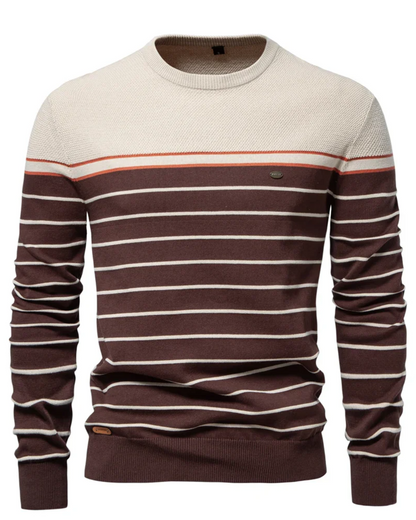 Men's Sweater With Stripe Design