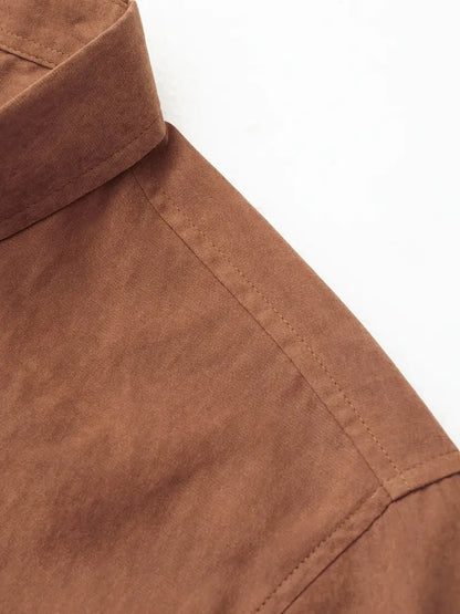 Casual Short Sleeved Cotton Shirt