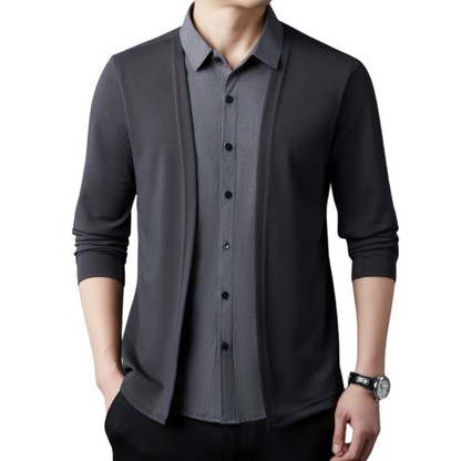 2-in-1 shirt and cardigan