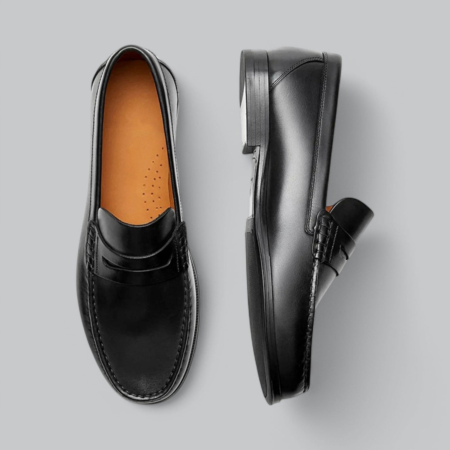 Chic Leather Penny Loafers
