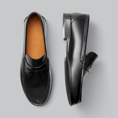 Chic Leather Penny Loafers