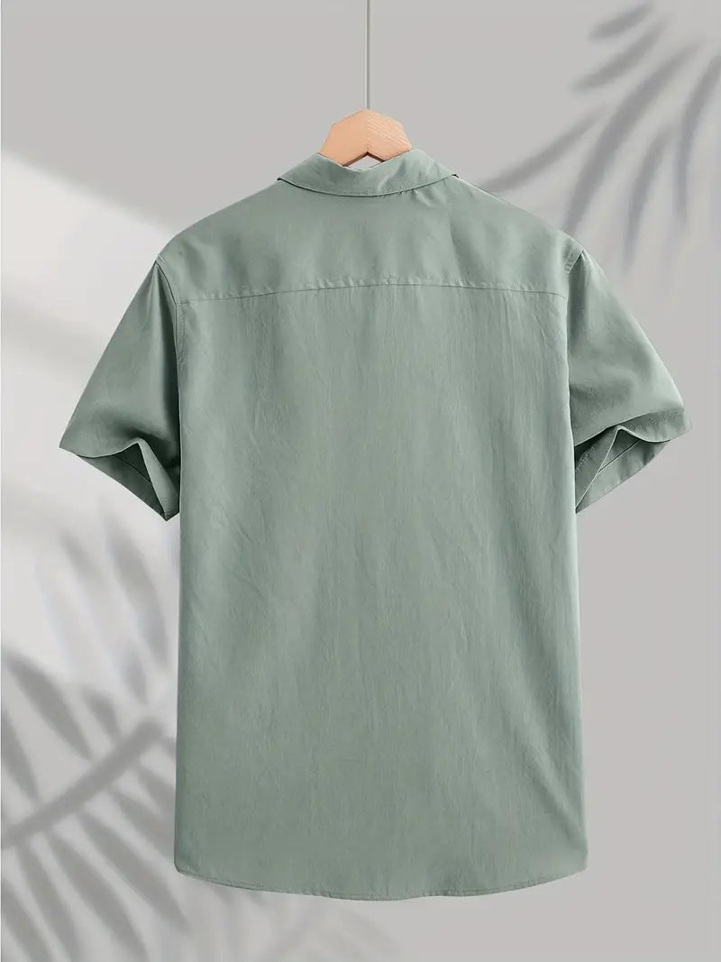 Casual Short Sleeved Cotton Shirt