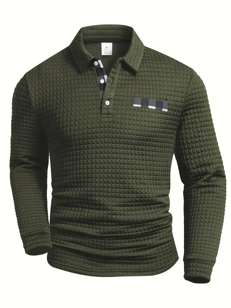 Ribbed Polo Sweater