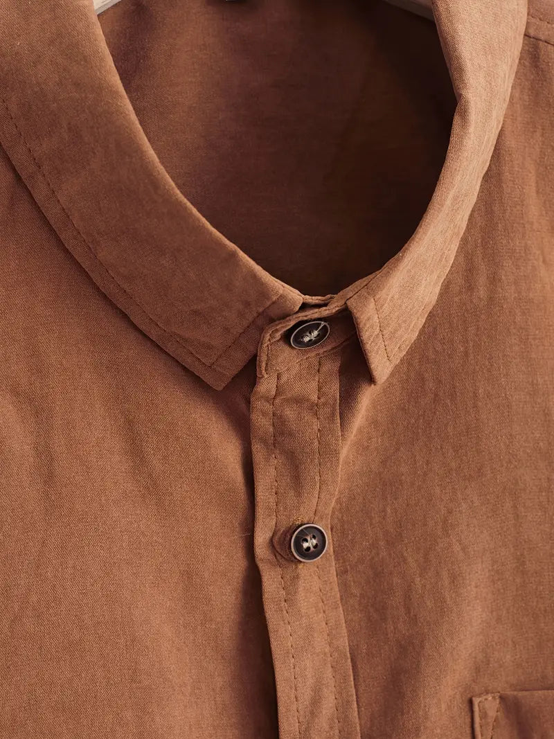 Casual Short Sleeved Cotton Shirt