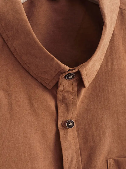 Casual Short Sleeved Cotton Shirt