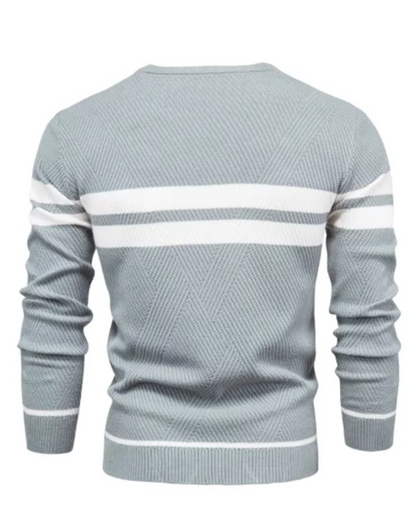Stylish Men's Sweater With Stripes