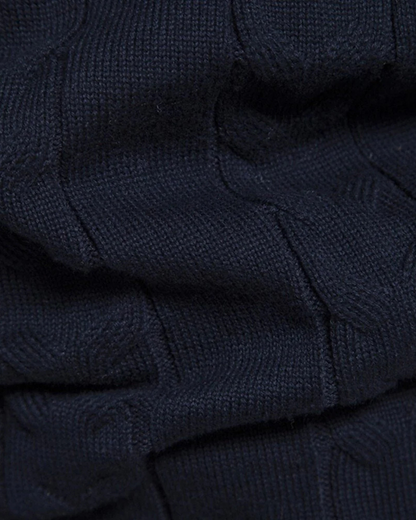 Frederico Cotton Zip Sweater with Pattern