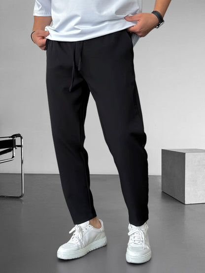 Elegant Tapered Drawstring Pants
