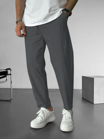 Elegant Tapered Drawstring Pants