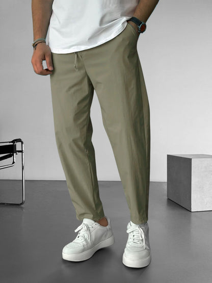 Elegant Tapered Drawstring Pants